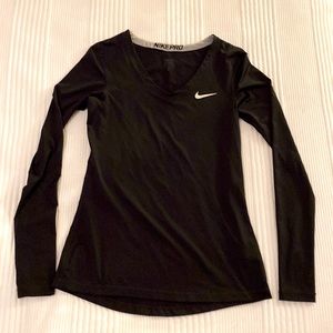 Nike Pro long sleeve v-neck